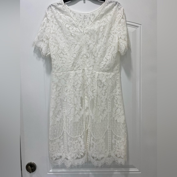 Women’s SHEIN Curve White Lace Dress; Plus Size 0XL; NWT NEVER WORN - Picture 3 of 4